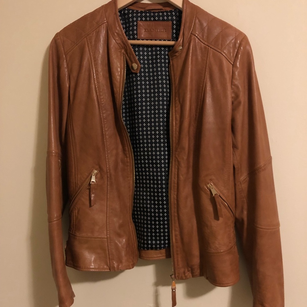 Danier Tan Leather Jacket